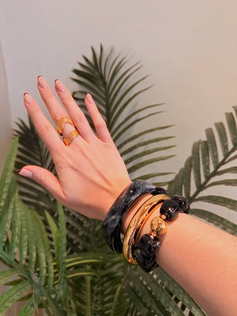 Conjunto de pulseras de estilo carey
